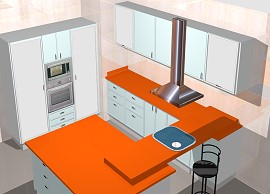 3D computer design. Custom made Kitchens, Doors, Cabinets, Furniture, Wardrobes